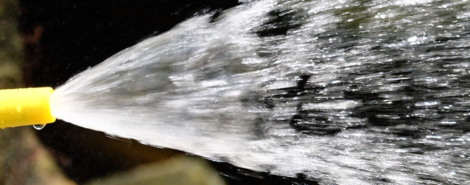 water coming out of a hose